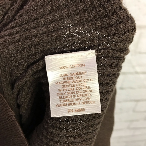 Halogen Brown Thermal Full ZipUp Hoodie Sweatshirt - Picture 6 of 6